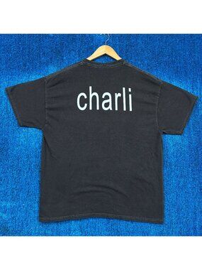 CharliXCX brat Album Spell Out Electro-Dance Popstar Tee L